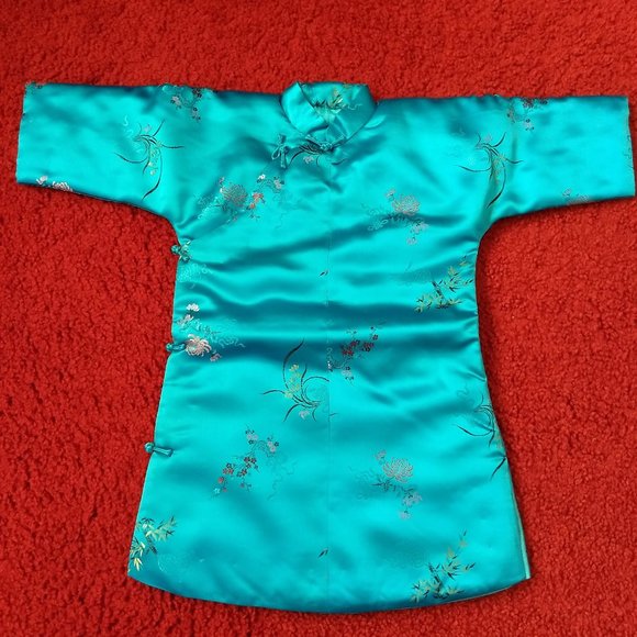 RARE vintage 60s Chinese silk padded baby dress NWOT - Picture 1 of 10